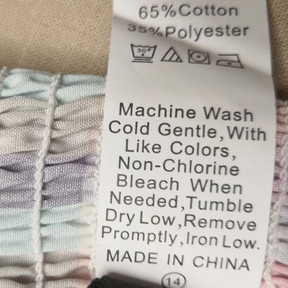 Shein shirred peplum pastel top - Picture 9 of 10